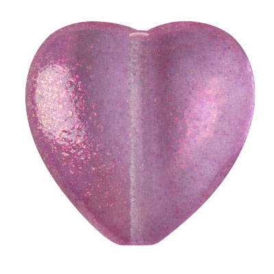 GBHRT-FPS-891 - Czech Glass Heart - Rose